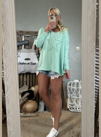 Pull oversize turquoise