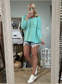 Pull oversize turquoise