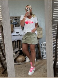 T-shirt CDS blanc fluo