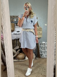 Robe gaze palmier marine