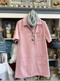 Robe jean rose baby