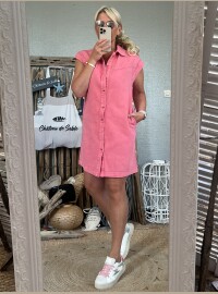 Robe jean rose