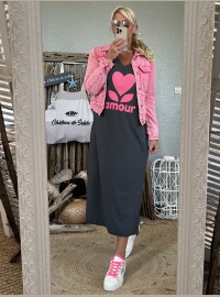 Robe amour gris fluo