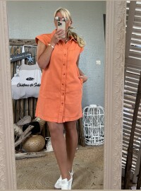 Robe jean orange