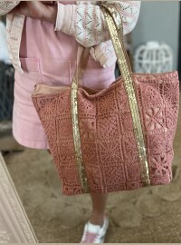 Sac bohème rose