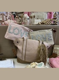 Pochette love beige