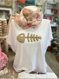 T-shirt fish CDS taupe