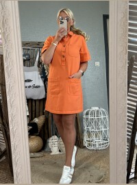 Robe jean orange