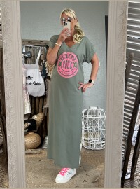 Robe kaki fluo