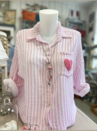 Chemise gaze rose baby