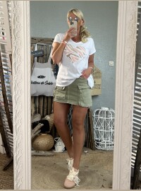 T-shirt love you rose doré