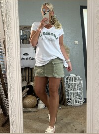 T-shirt l’amour blanc kaki