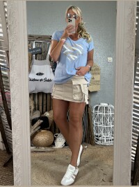 T-shirt love you rose baby blue