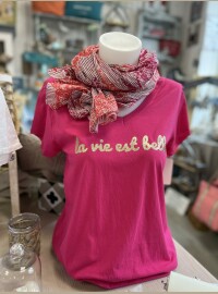 T-shirt la vie Fushia