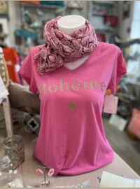 T-shirt boheme Fushia