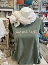 T-shirt la vie kaki