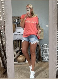 T-shirt Smile corail