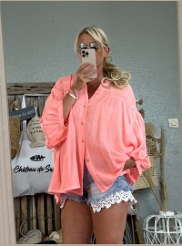 Chemise Oversize corail T38/46