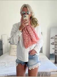 Echarpe cds corail lurex