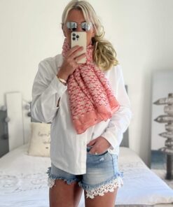 Echarpe cds corail lurex