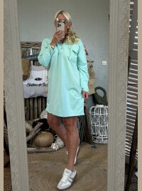 Robe sweat turquoise oversize