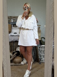 Robe sweat blanche   oversize