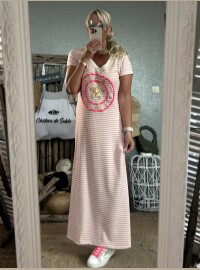 Robe marinière rose pep’s