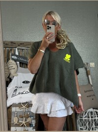 Pull amour 36/48 kaki fluo