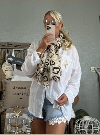Écharpe cœurs lurex