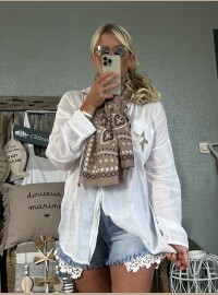 Écharpe bandana taupe