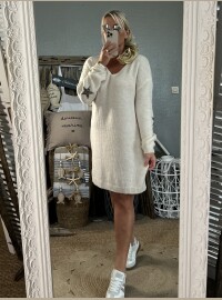 Robe Pull star écru