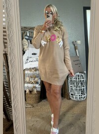 Robe Pull Amour beige