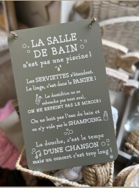 Pancarte salle de bain