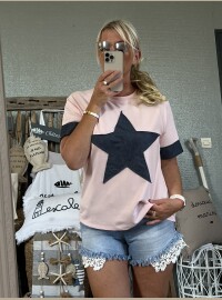 T-shirt star rose jean