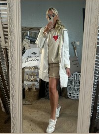 Trench coat blanc or réversible