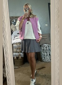 Veste sans manches rose