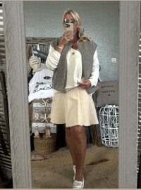 Veste sans manches taupe
