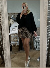 Pull chenille noir
