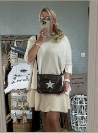 Pochette star irisée chocolat