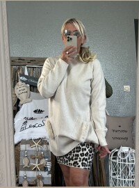 Pull crème Oversize