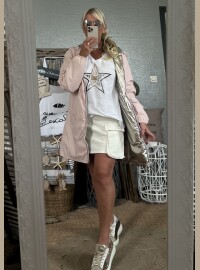 Trench coat rose doré