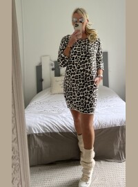 Robe sweat léopard