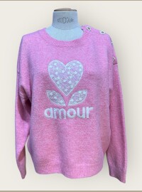 Pull Amour rose