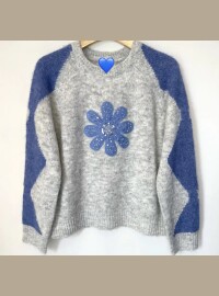 Pull Flower bleu