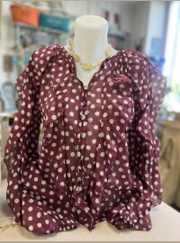 Chemise Lucia bordeaux
