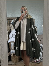 Poncho star CDS kaki