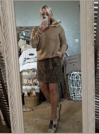 Pull star léopard caramel