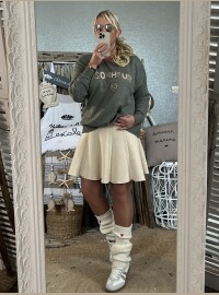 Pull bonheur kaki