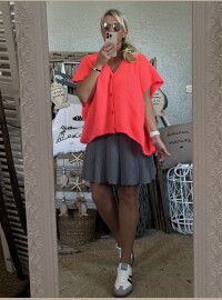 Gilet  36/46 corail fluo