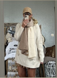 Écharpe douce beige